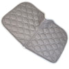 Equine Couture Satin Dressage Pad in White/Silver