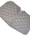 Equine Couture Satin Dressage Pad in White/Silver