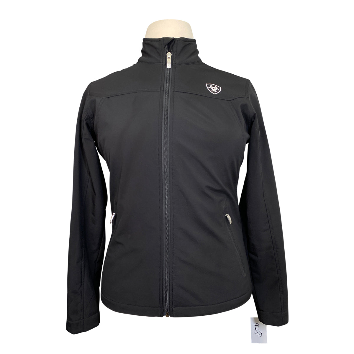 Front of Ariat 'New Team' Softshell Jacket in Black
