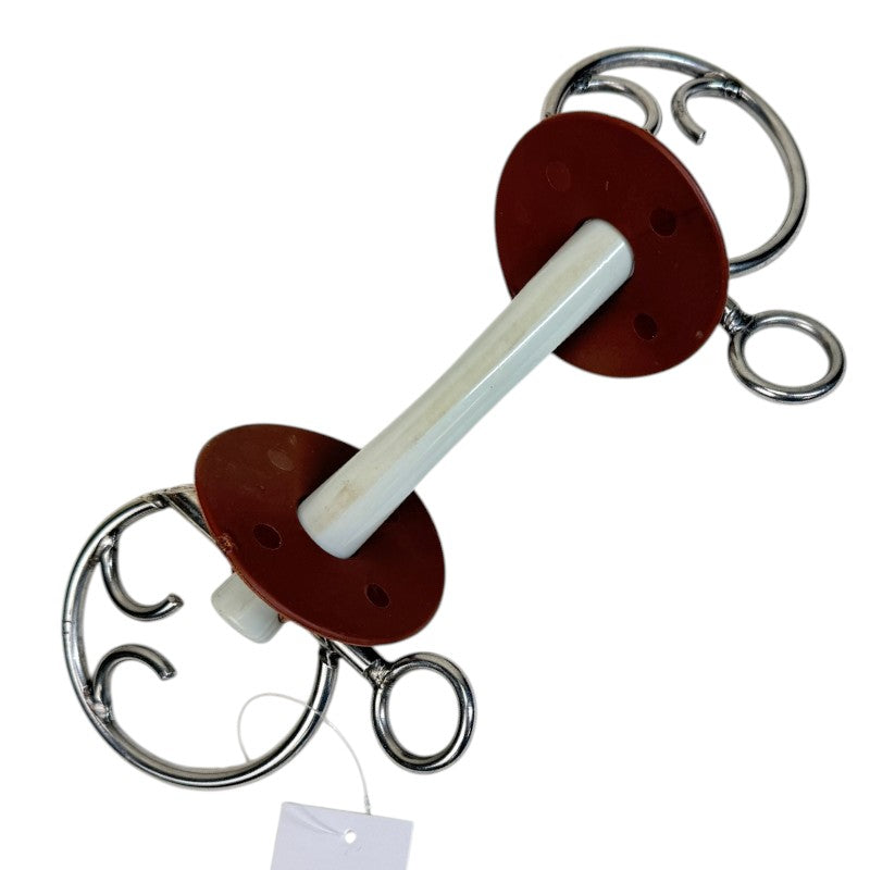 Beris Kimblewick Bit with Comfort Bar in White/Stainless Steel