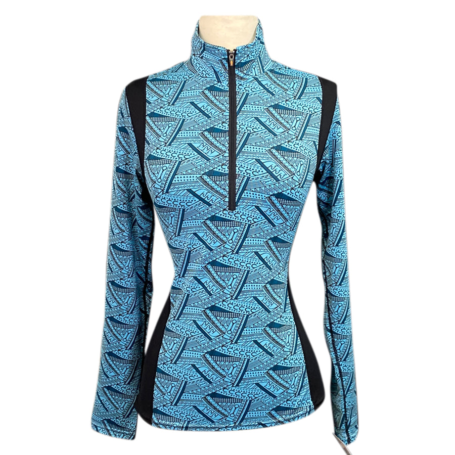Kerrits Long Sleeve Mid-Weight Baselayer in Aqua Print