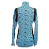 Back of Kerrits Long Sleeve Mid-Weight Baselayer in Aqua Print