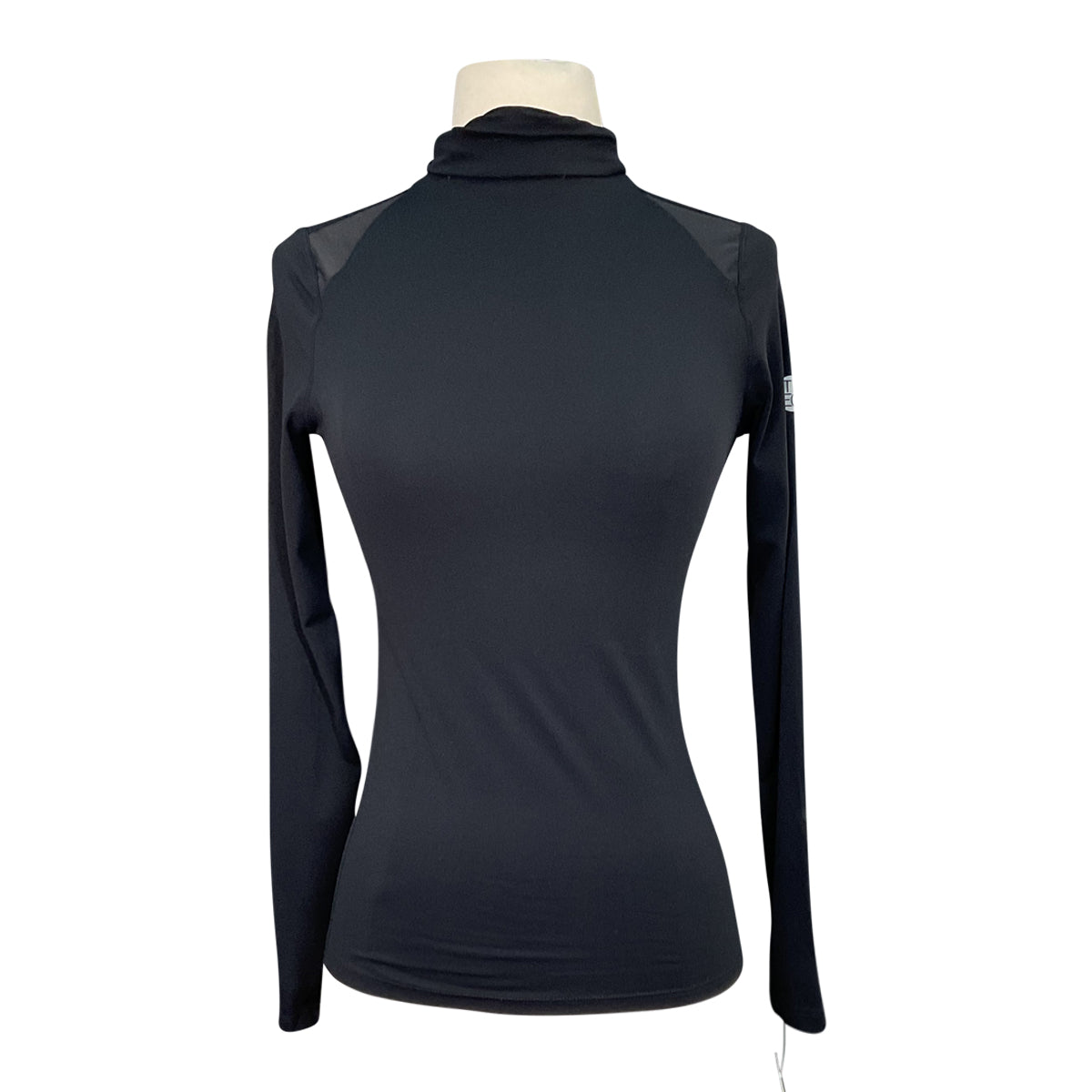 TKEQ The 'Chloe' High Collar Technical Top in Black