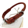 NWOT Rolled Leather Dog Collar in Cognac