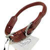 NWOT Rolled Leather Dog Collar in Cognac - 14"