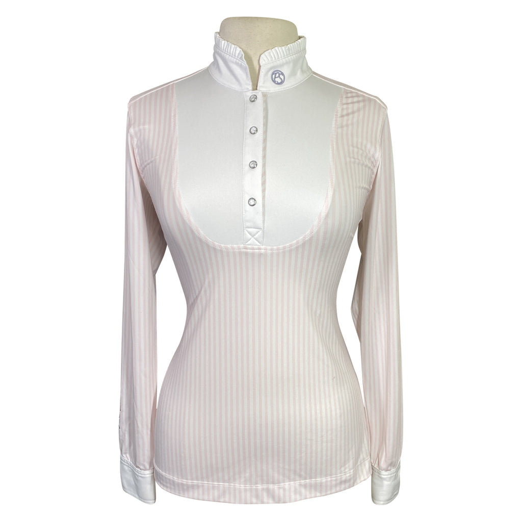 PS of Sweden 'Doris' Show Shirt in White/Pink Stripes