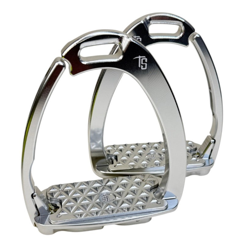 Tech Venice EVO Jumping/CC Flat Safety Stirrups in Silver