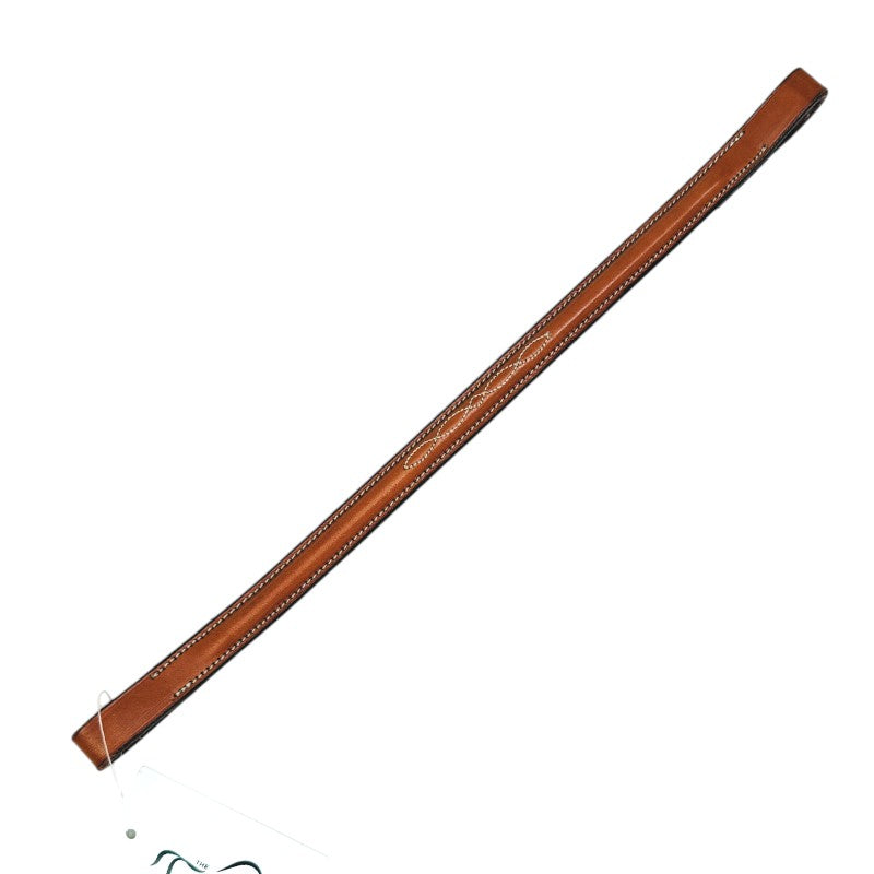 Edgewood Raised Fancy Stitch Browband in Chestnu