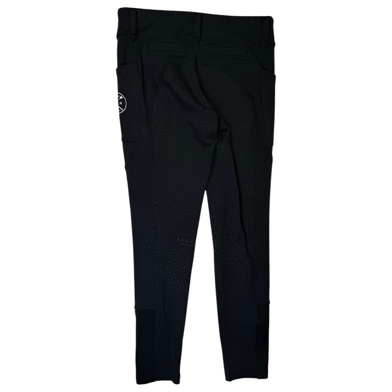 Free Ride Equestrian Softshell Full Grip Tights in Black