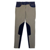 B Vertigo Colorblock Knee Patch Breeches in Tan/Navy