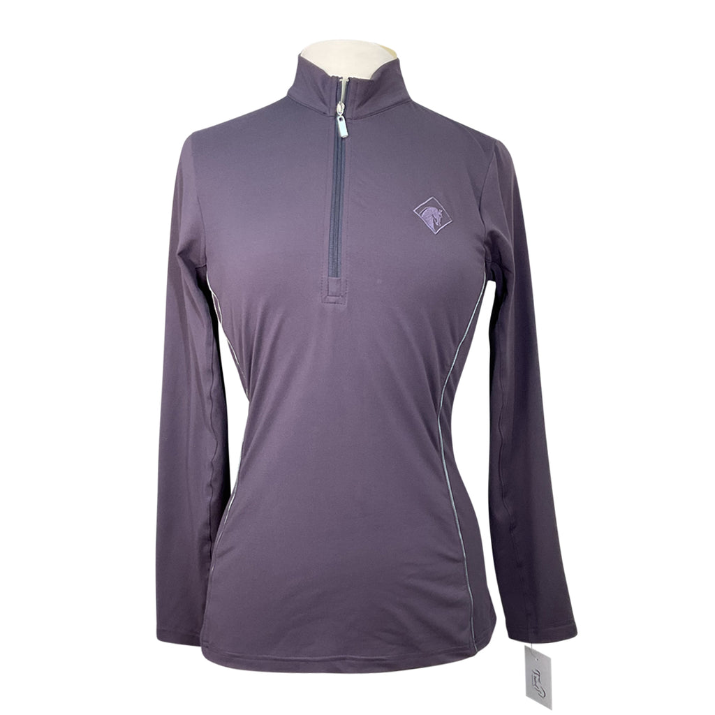 Arista Essential Solid Quarter Zip in Purple