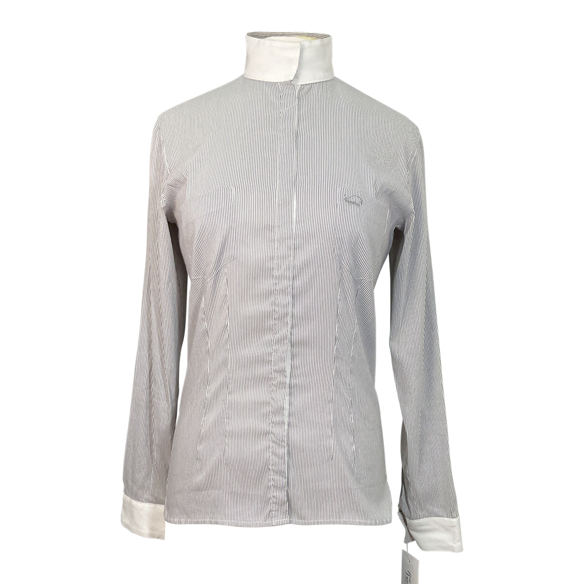 Winston Equestrian &#39;Paris&#39; Long Sleeve Show Shirt in Blue/White Pinstripe