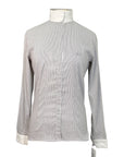 Winston Equestrian 'Paris' Long Sleeve Show Shirt in Blue/White Pinstripe