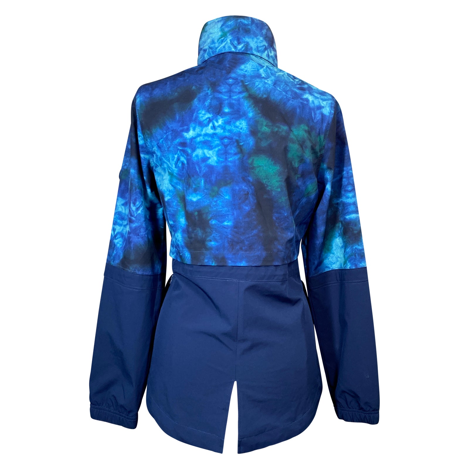 Back of Horseware 'Carrie' Riding Jacket in Green/Navy Tie Dye - Women's XXS