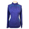 Essex Classics Funnel Neck Sweater in Blue Heather - Women's Small
