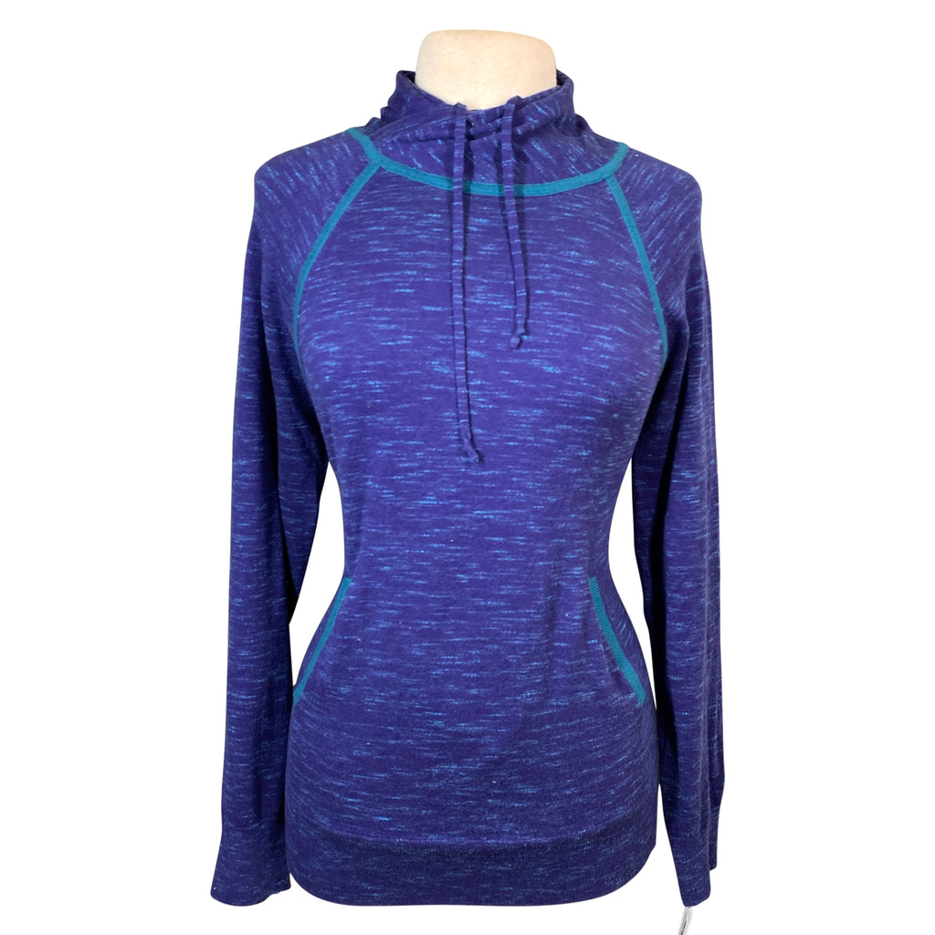 Essex Classics Funnel Neck Sweater in Blue Heather - Women's Small