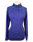 Essex Classics Funnel Neck Sweater in Blue Heather - Women's Small