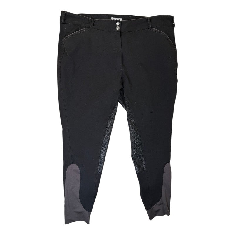 Dover Saddlery 'Dalton' Full Seat Breeches Breech in Black/Grey
