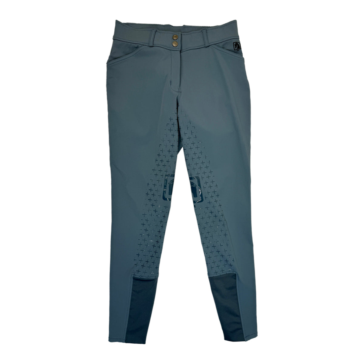 Romfh 'Sarafina' Bling Full Seat Breeches in Dusty Blue