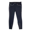 Equiline 'Eidacek' Knee Grip Breeches in Black/White Trim