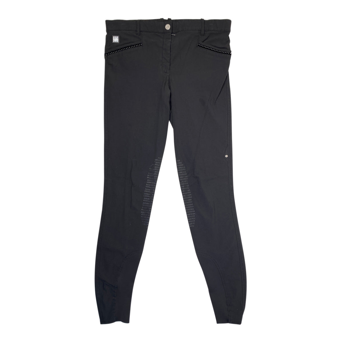 Equiline Silicone Knee Patch Breeches in Black