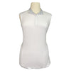 Kerrits 'Affinity®' Sleeveless Show Shirt in White/Iron Bouquet