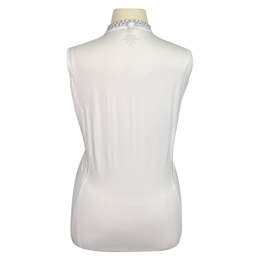 Kerrits 'Affinity®' Sleeveless Show Shirt in White/Iron Bouquet