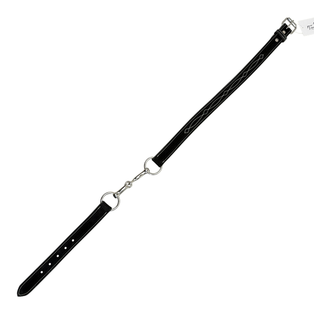 Rebecca Ray Suede Snaffle Belt in Black