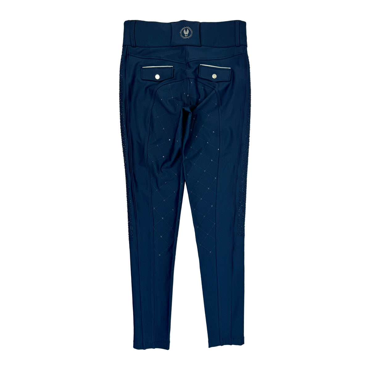 Sync Equestrian Dragon Rhinestone Breeches in Navy