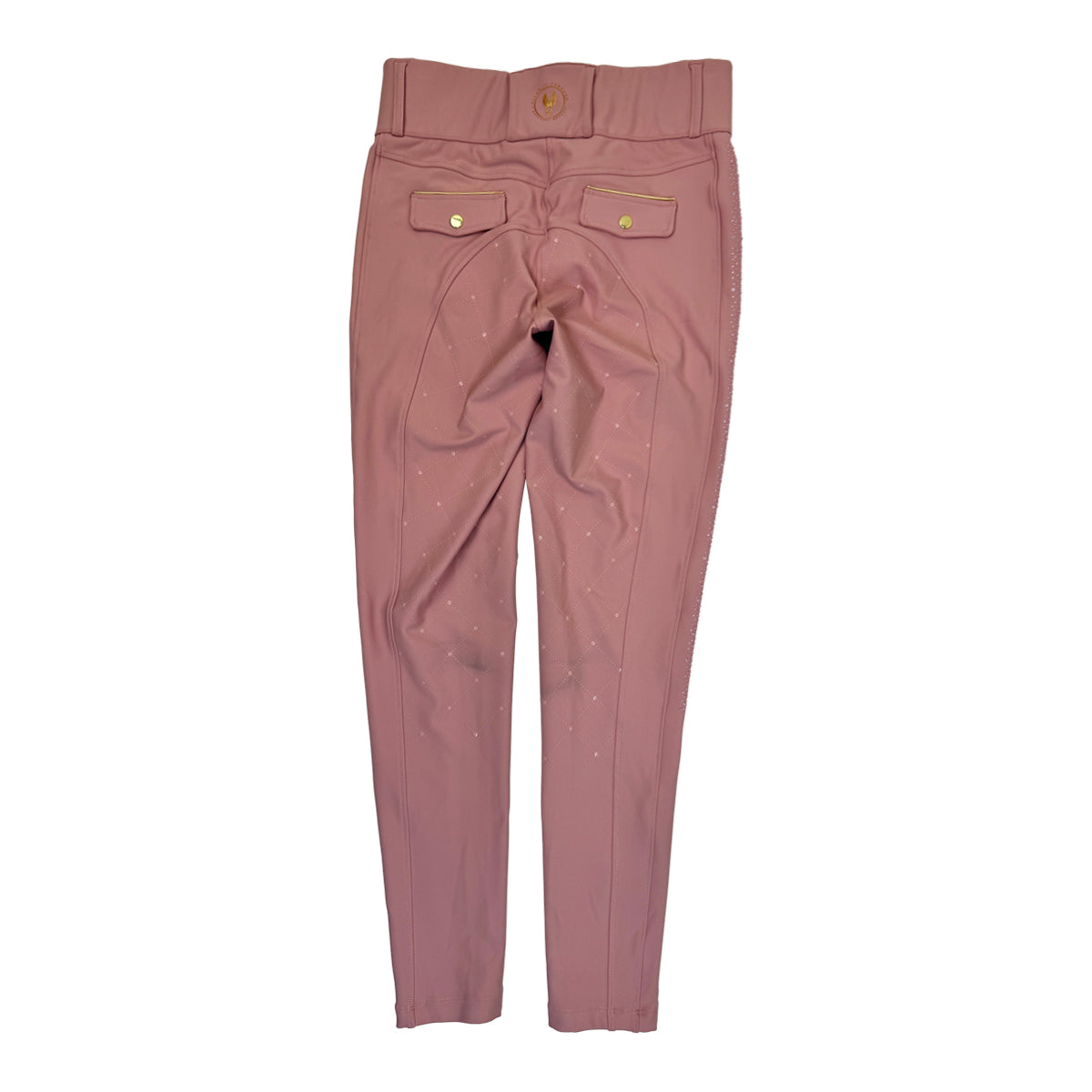 Sync Equestrian Dragon Rhinestone Breeches in Pink