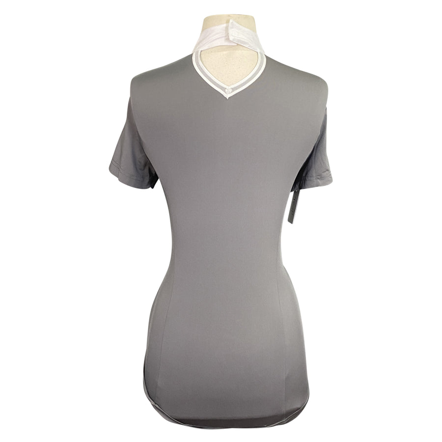 Harcour Short Sleeve Competition Shirt in Grey/White