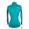 LeMieux 1/4 Zip Long Sleeve Base Layer in Dark Teal/Grey
