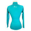 LeMieux 1/4 Zip Long Sleeve Base Layer in Dark Teal/Grey