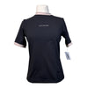 Maya Delorez Soft T-Shirt in Black/Dusty Pink Piping
