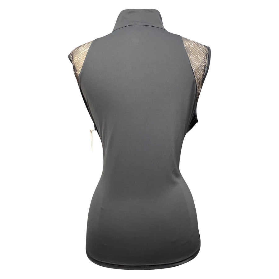 Arista Sleeveless Sunshirt in Black/Snakeskin