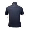 Vala 'Elsa' Mesh Short Sleeve Zip in Black