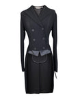 Front of RJ Classics 'Rhapsody' Mesh Shadbelly in Black - Women's 0R