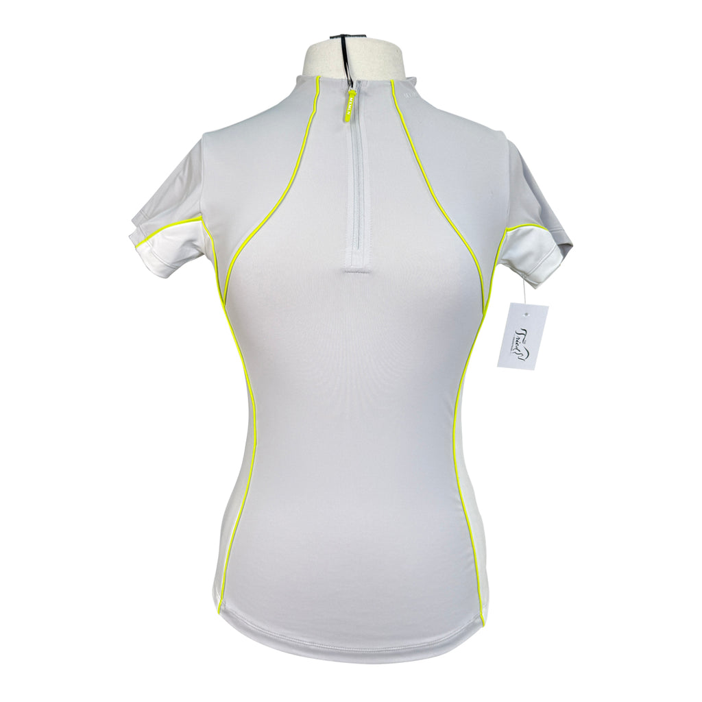 Maximilian Equestrian Contrast Short Sleeve Base Layer in Glacier/Lime
