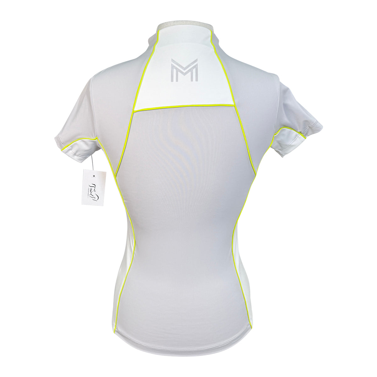 Maximilian Equestrian Contrast Short Sleeve Base Layer in Glacier/Lime