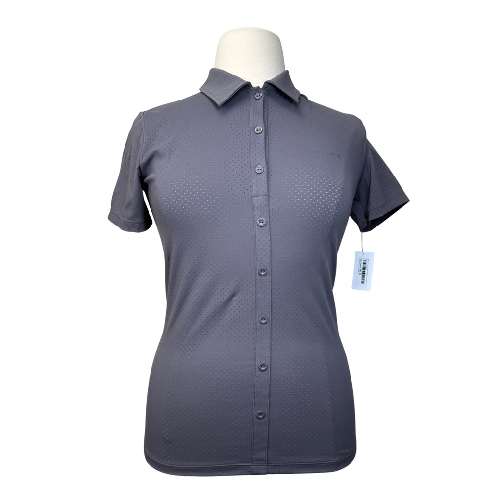Milrey 'Callie' Perforated Polo in Stone