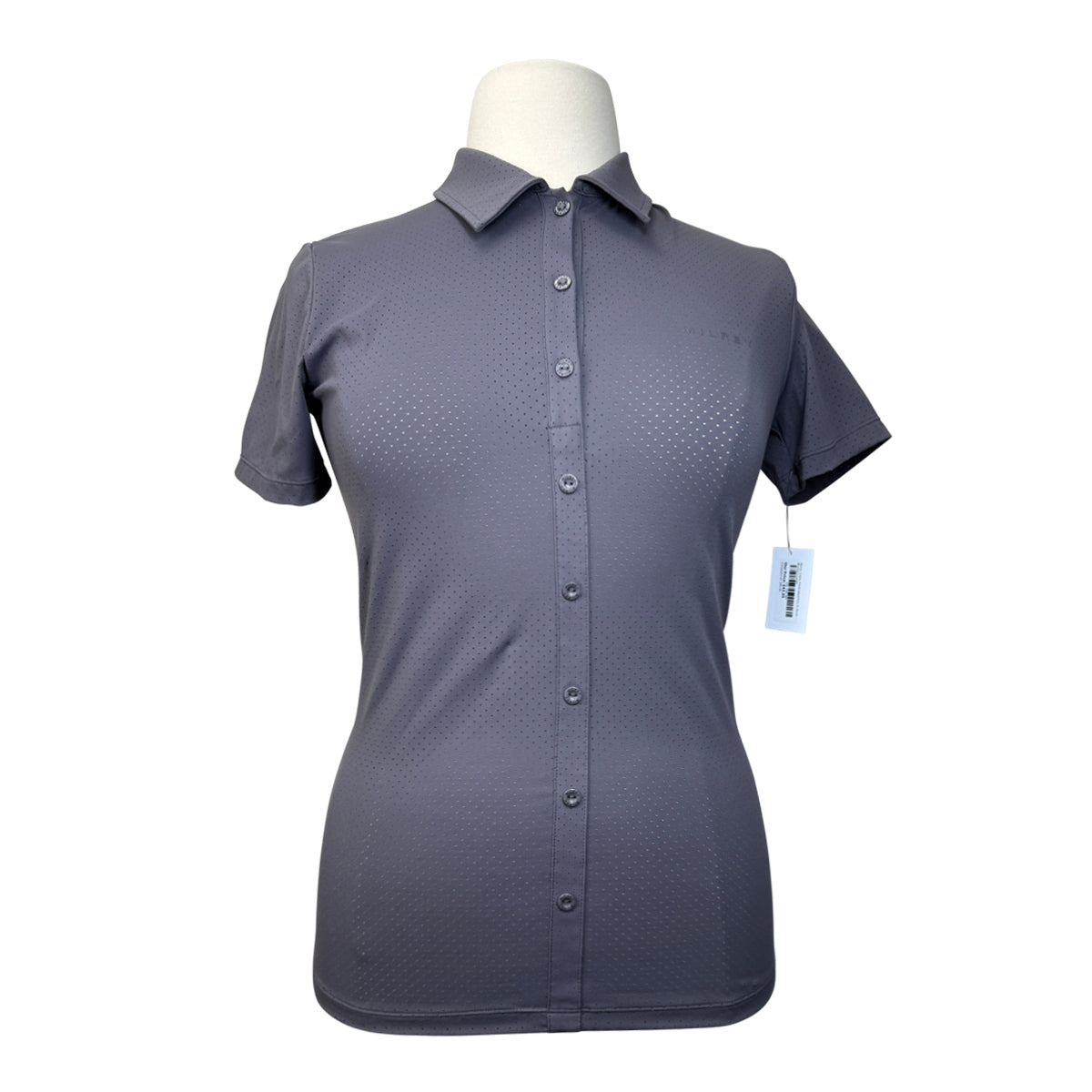 Milrey 'Callie' Perforated Polo in Stone