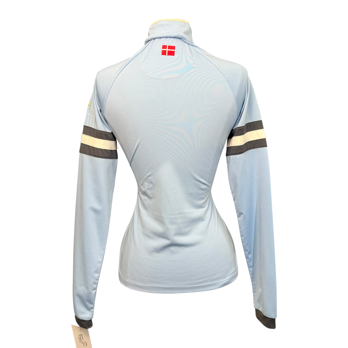 Kastel Long Sleeve Sunshirt in Light Blue with Gray and White Stripes