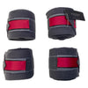 Equestrian Stockholm Fleece Polo Wraps in Grey/Wild Rose