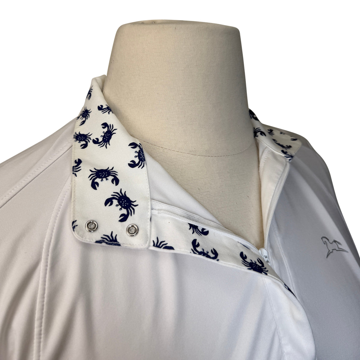 RJ Classics Women's 'Carly' 37.5 Show Shirt in White/Crabs