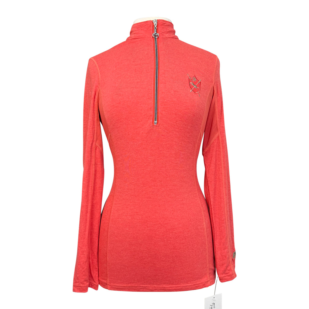 Goode Rider 'Ideal' Long Sleeve 1/2 Zip Shirt in Paprika