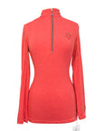 Goode Rider 'Ideal' Long Sleeve 1/2 Zip Shirt in Paprika