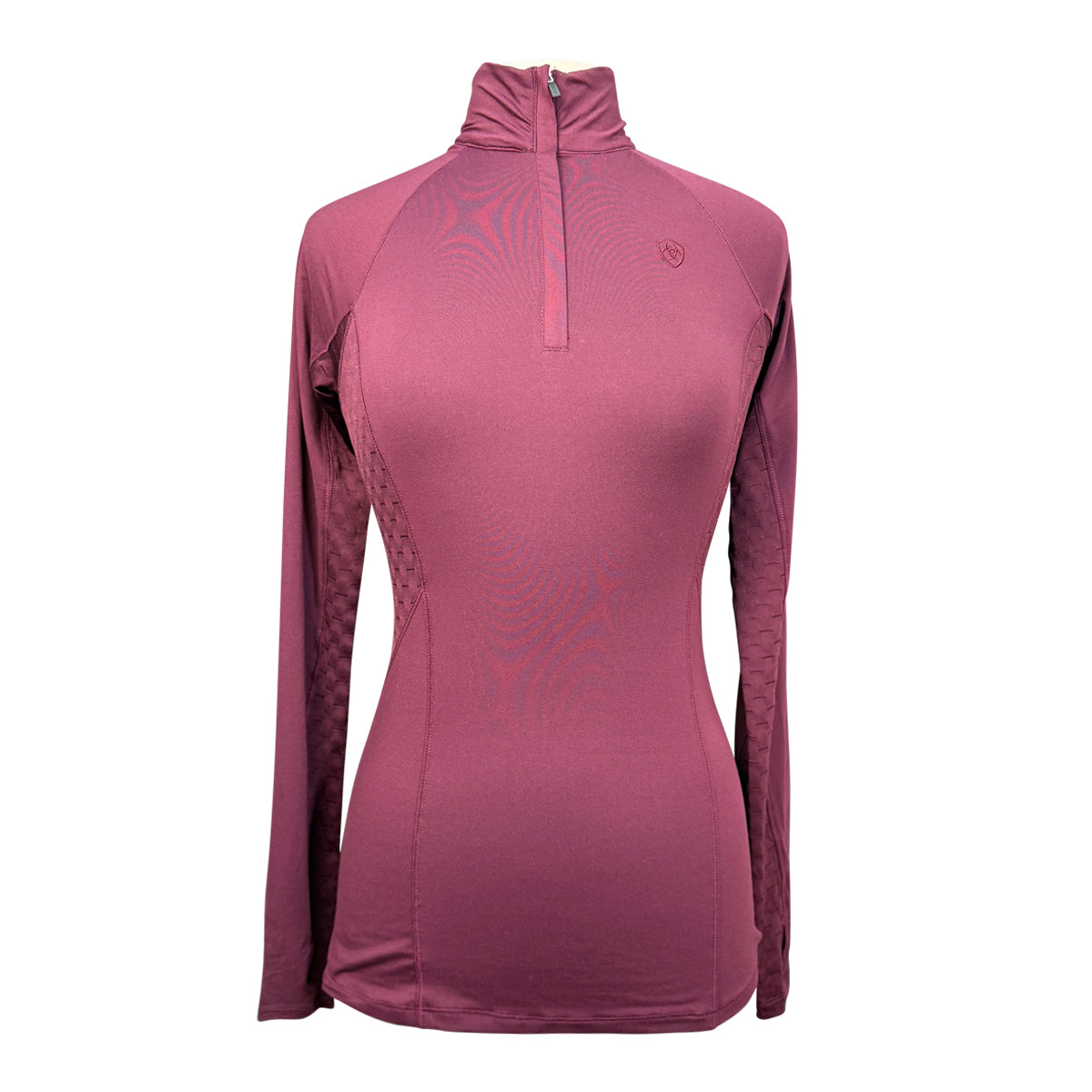 Arista 1/4 Zip Riding Shirt in Deep Plum