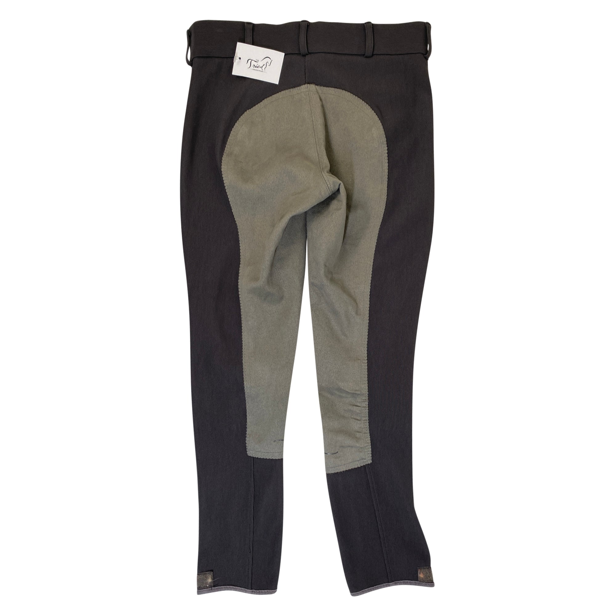 TuffRider Pull-on Low Rise Ribb Breeches in Charcoal