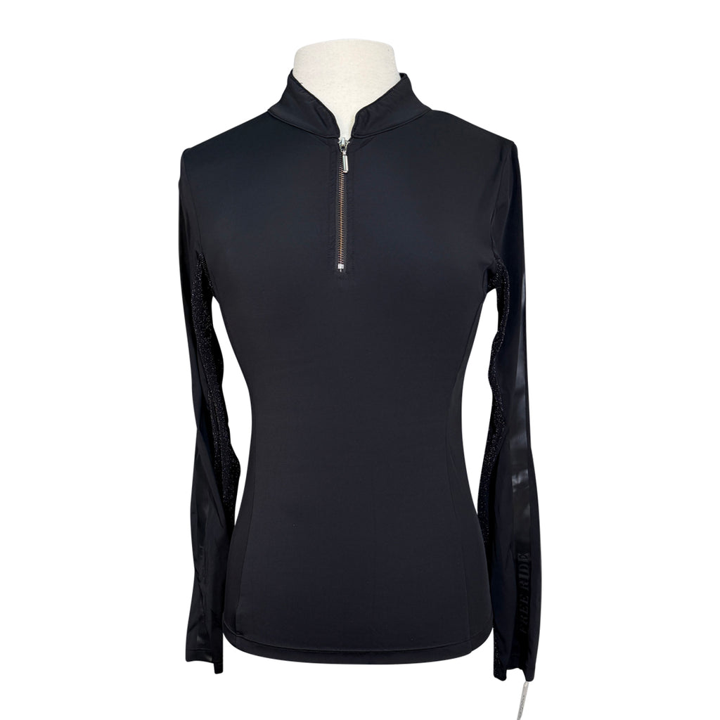 Free Ride Equestrian 'Sara' Sun Shirt in Black - Women's XS