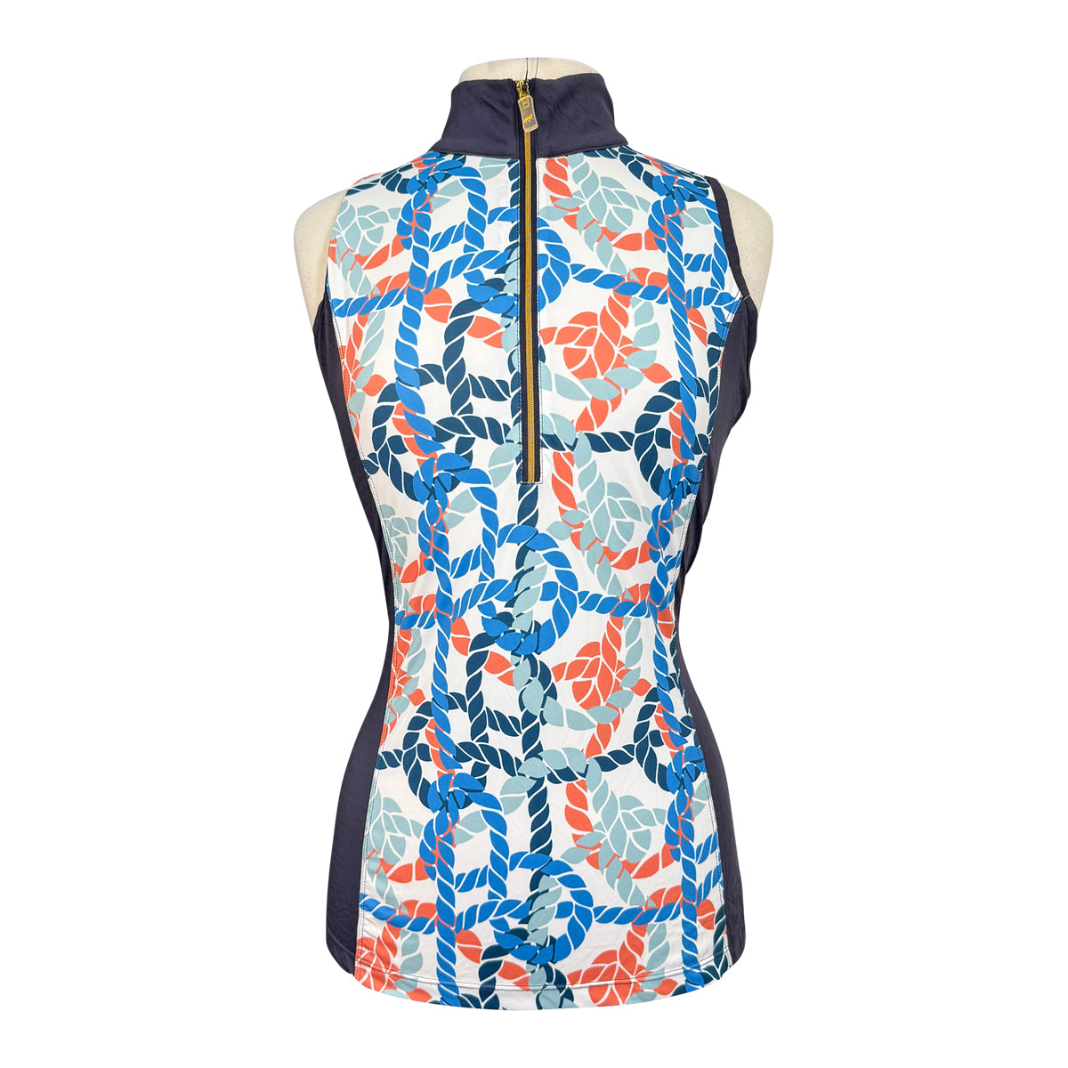 Novella Equestrian 'Odilon' Sleeveless Shirt in Nautical Navy